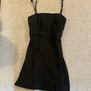 Princess Polly Classic Black Spaghetti-Strap Mini Dress